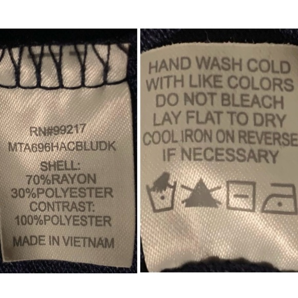 CHARMING CHARLIE 3/4-Sleeve Navy White Nautical Layer Tunic Top Women’s S - Picture 7 of 11